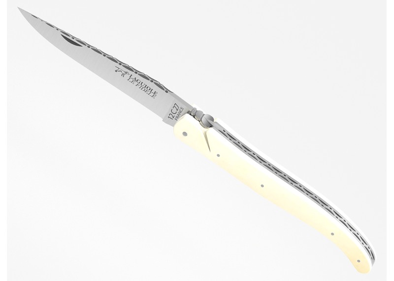 Laguiole knife full handle mammoth ivory image 1