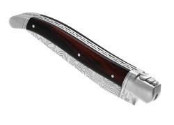 Couteau Laguiole collection damas avec un manche en bois de fer et 2 mitres inox image 6