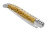 Couteau Laguiole collection damas avec un manche en bois de bouleau et 2 mitres inox image 6