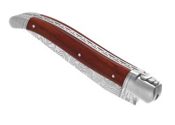 Couteau Laguiole collection damas avec un manche en bois de corail et 2 mitres inox image 6