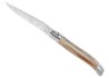 Couteau Laguiole collection damas avec un manche en pointe de corne blonde et 2 mitres inox image 1