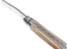 Couteau Laguiole collection damas avec un manche en pointe de corne blonde et 2 mitres inox image 1