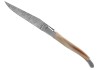 Couteau Laguiole collection damas avec un manche en pointe de corne blonde et 2 mitres inox image 2