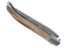 Couteau Laguiole collection damas avec un manche en pointe de corne blonde et 2 mitres inox image 4