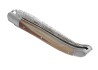 Couteau Laguiole collection damas avec un manche en pointe de corne blonde et 2 mitres inox image 5