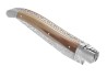 Couteau Laguiole collection damas avec un manche en pointe de corne blonde et 2 mitres inox image 6