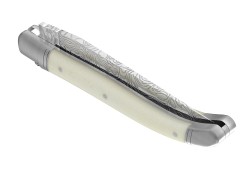 Couteau Laguiole collection damas avec un manche en os de bovin et 2 mitres inox image 5