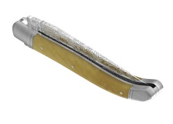 Couteau Laguiole collection damas avec un manche en buis et 2 mitres inox image 5