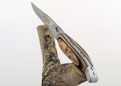 Rounded forged Laguiole knife, Juniper and Ebony wood handle image 18