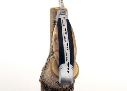 Rounded Laguiole Knife, Ebony and Sicilian Olivewood handle image 4