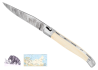 Laguiole Knife Damascus Blade, Ivory of Mammoth's Tusk Handle image 1