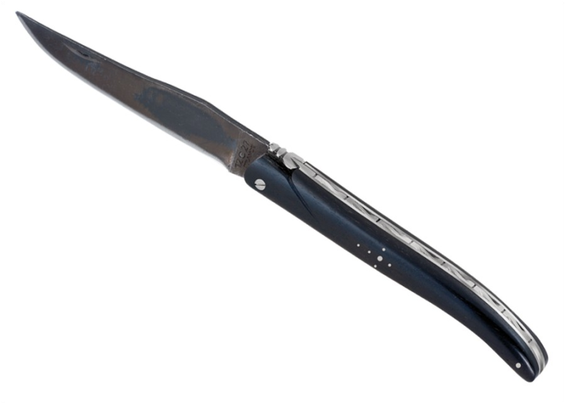 Forged laguiole knife, Cameroun Ebony Wood Full Handle. image 1