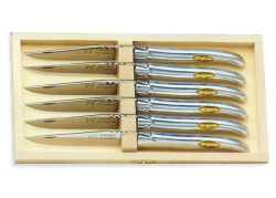 Coffret de 6 couteaux Laguiole avec son manche en Aluminium image 1