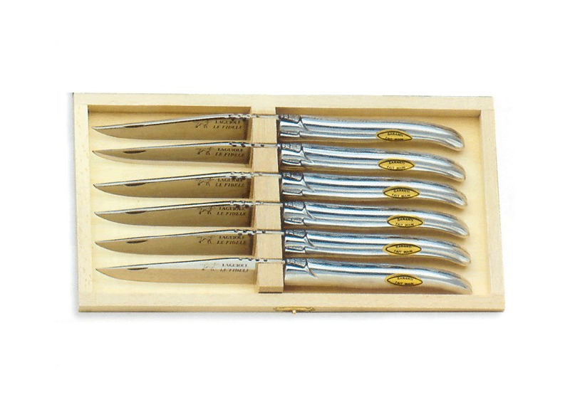 laguiole set, laguiole knives, with its Aluminium handle image 1