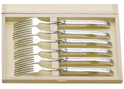 Coffret de 6 fourchettes Laguiole avec son manche en Aluminium image 1