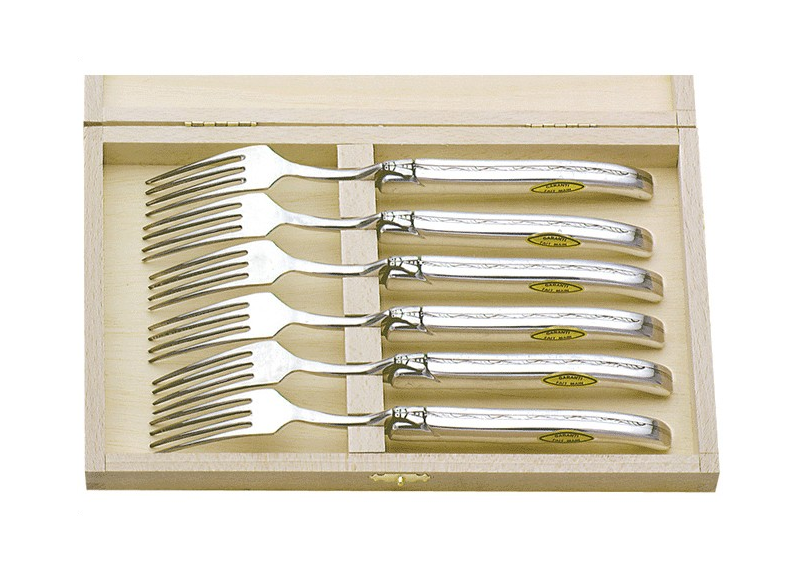 Coffret de 6 fourchettes Laguiole avec son manche en Aluminium image 1