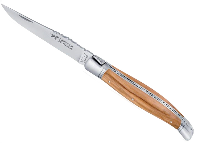 Couteau Laguiole bombé avec son manche en bois de Buis de France image 1