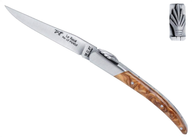 Race knife with its Sicilian Olive wood Handle image 1