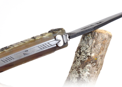 Forged laguiole knife, with its Natural Ram's Horn Full Handle. image 10