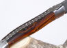Laguiole, lame Damas forgée artisanale, manche en Bois de Fer image 6