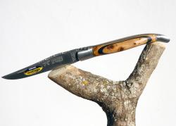 Rounded forged Laguiole knife, Juniper and Ebony wood handle image 7