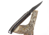 Forged laguiole knife, Buffalo Horn Crust Handle, Raw Tempered Blade image 2