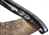 Forged laguiole knife, Buffalo Horn Crust Handle, Raw Tempered Blade image 4
