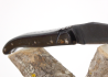 Forged laguiole knife, Buffalo Horn Crust Handle, Raw Tempered Blade image 5
