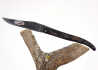 Forged laguiole knife, Buffalo Horn Crust Handle, Raw Tempered Blade image 10