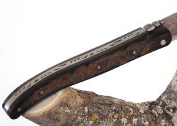 Couteau Laguiole, Damas forgée, manche en Corne de Buffle image 4