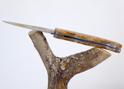 Laguiole de Chasse Forgé, Plein Manche en Bois d'Olivier image 7